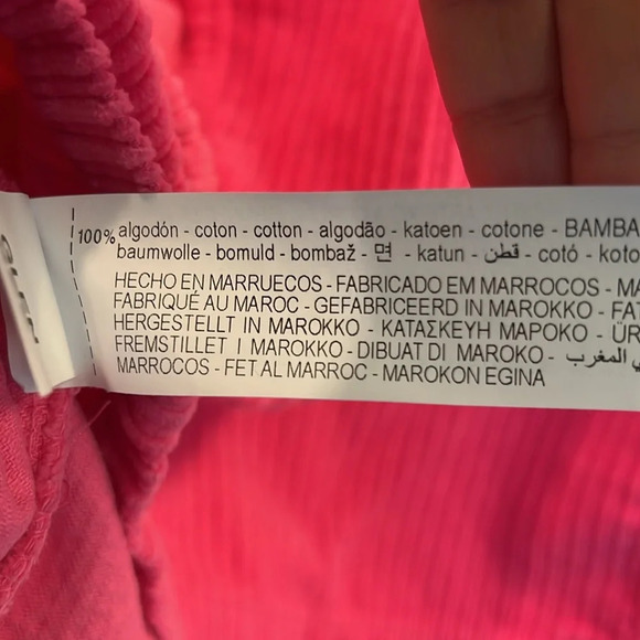 Zara Hot Pink Corduroy Jacket Size Medium Barbiecore, Festival - Picture 6 of 6